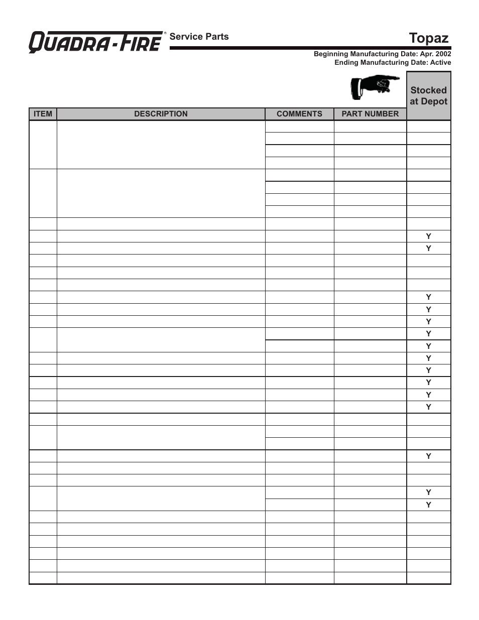 Topaz | OmniTek TOPAZ 839-1340 User Manual | Page 50 / 56