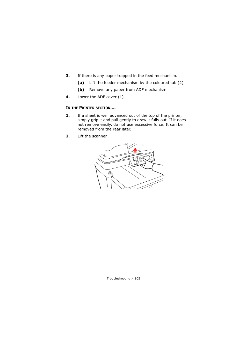 In the printer section | Oki C3520 User Manual | Page 105 / 138