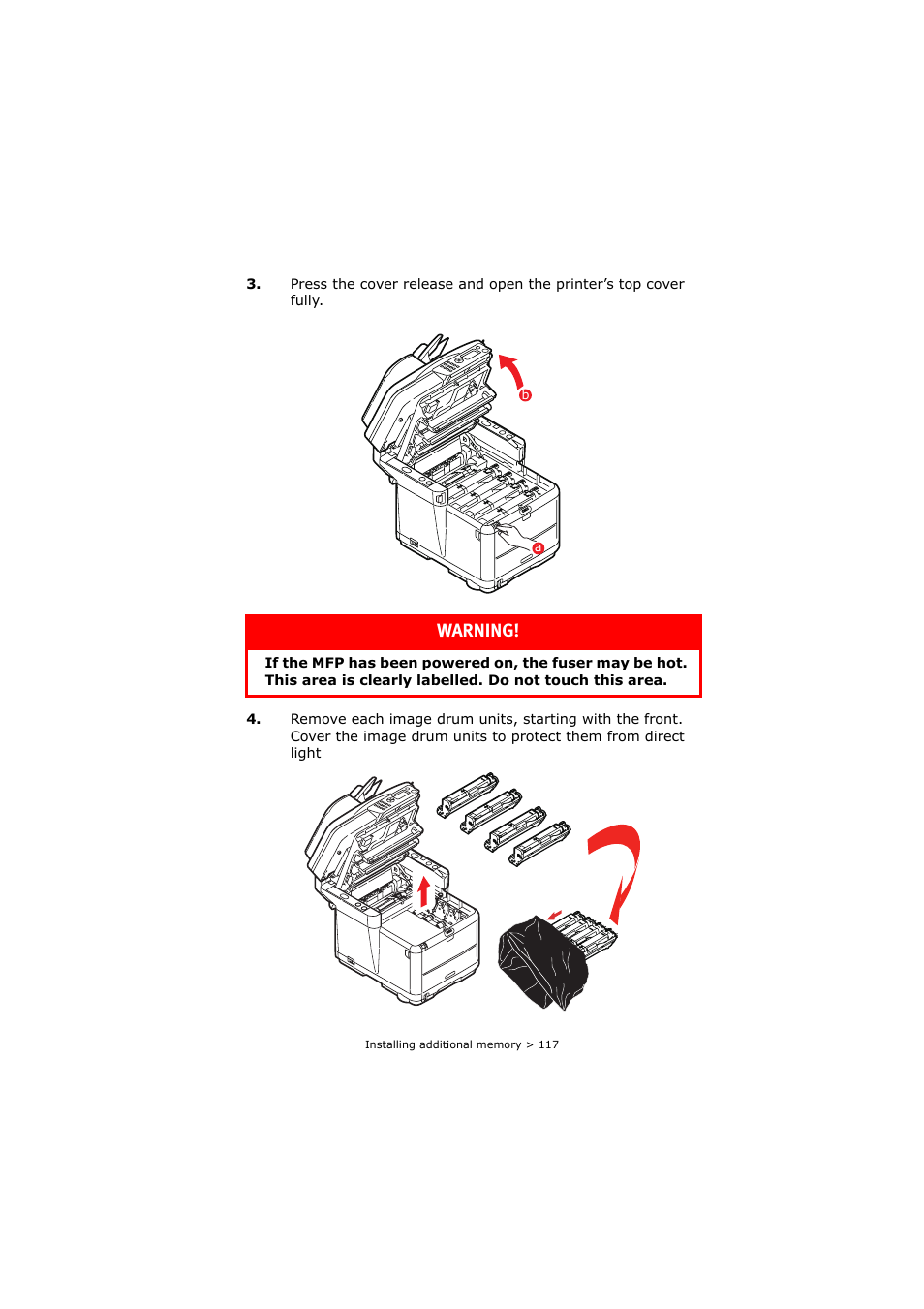 Warning | Oki C3520 User Manual | Page 117 / 138
