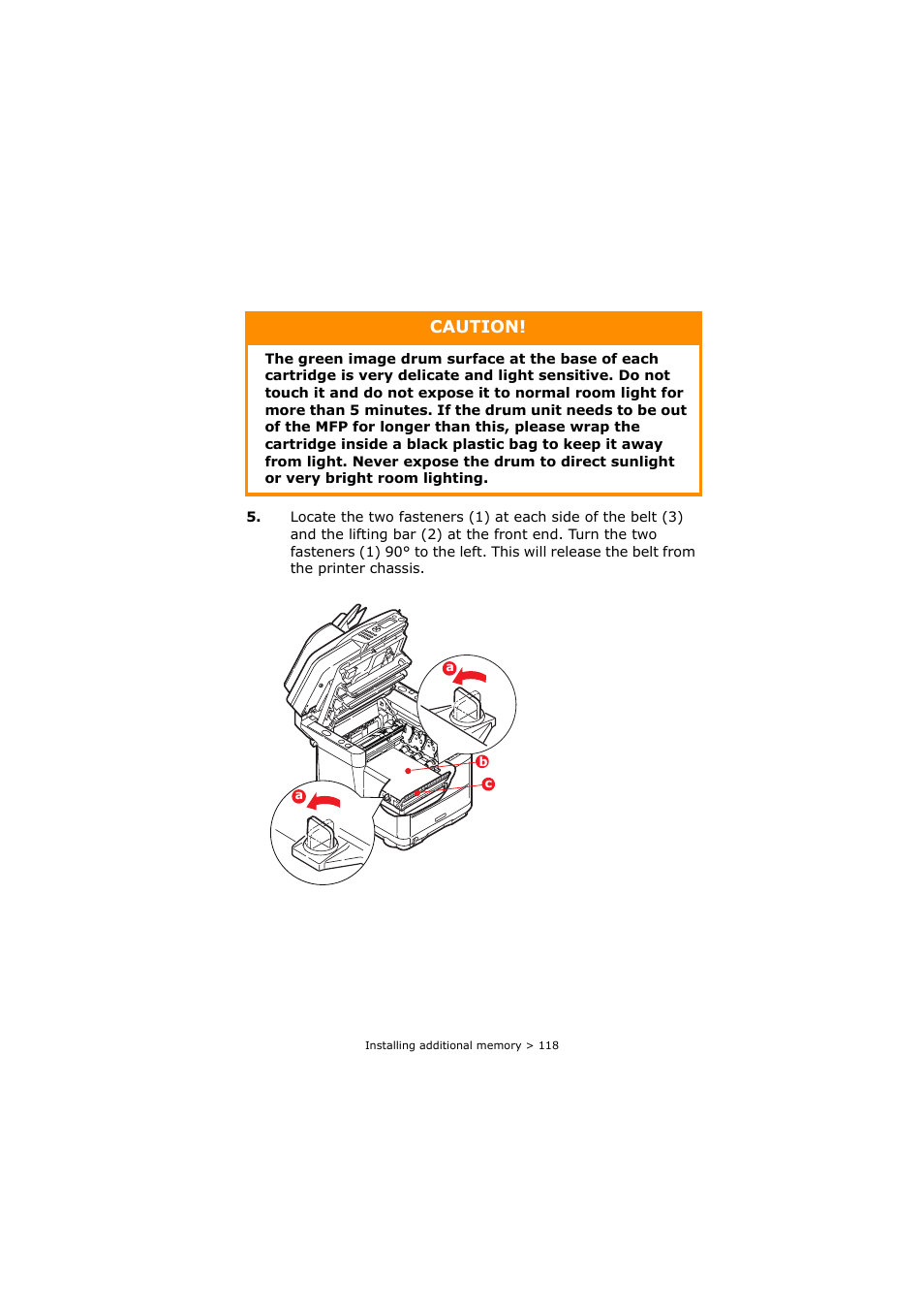 Caution | Oki C3520 User Manual | Page 118 / 138