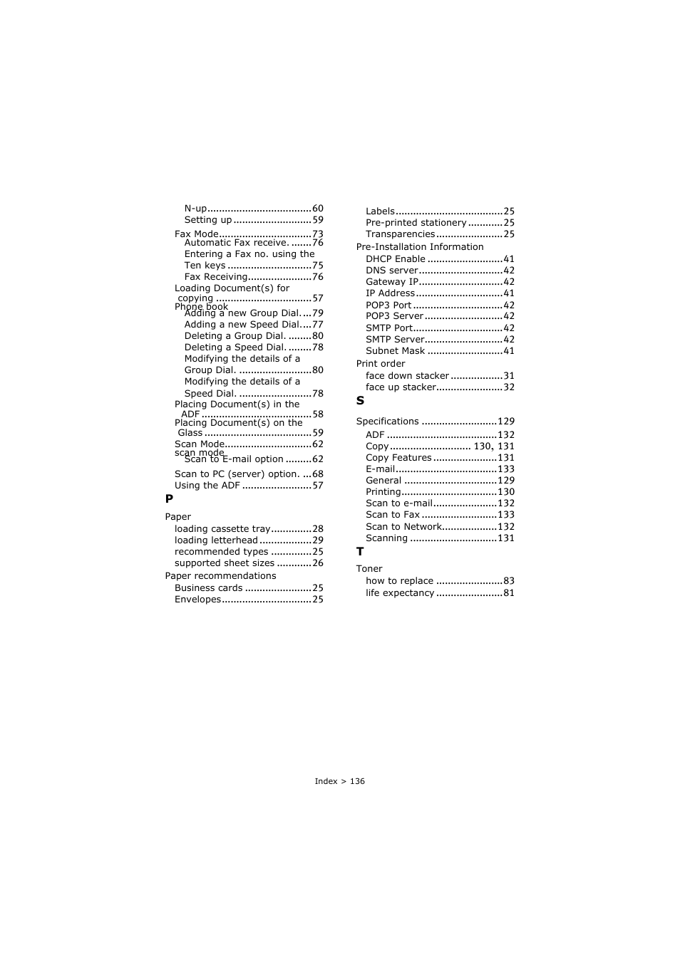 Oki C3520 User Manual | Page 136 / 138