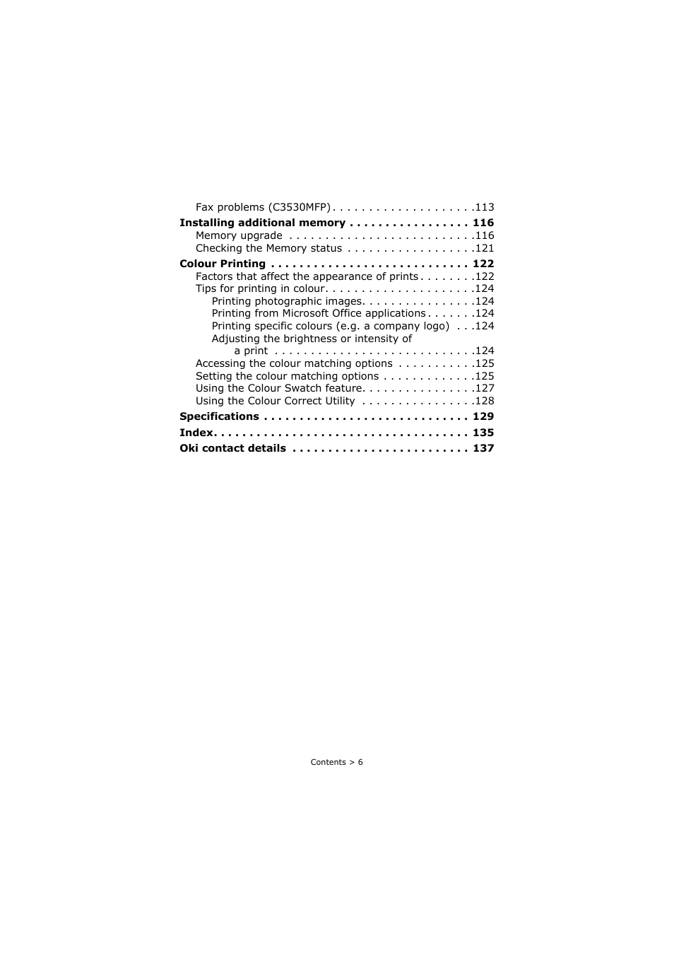 Oki C3520 User Manual | Page 6 / 138