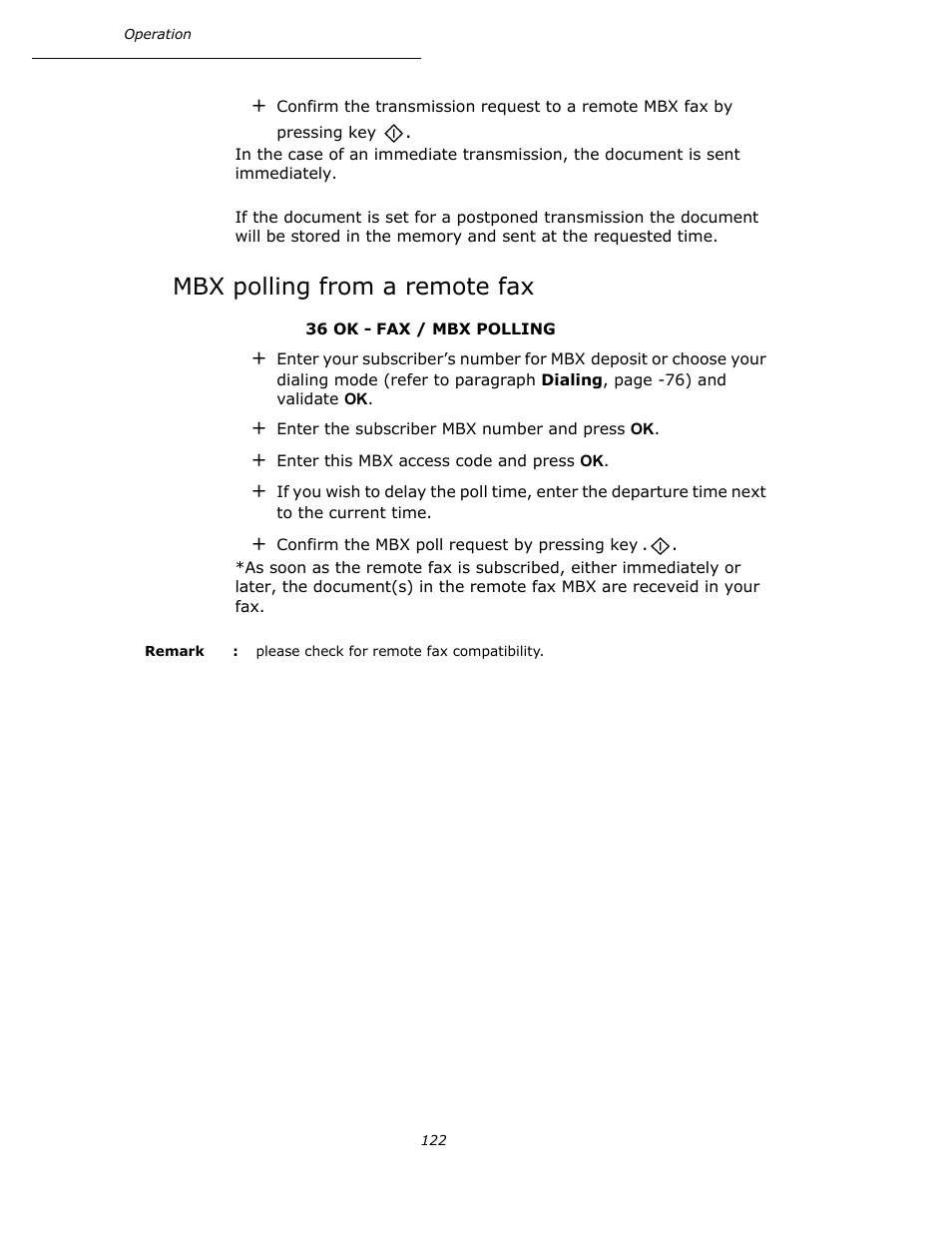Mbx polling from a remote fax, P. 122 | Oki B4545 MFP User Manual | Page 122 / 154