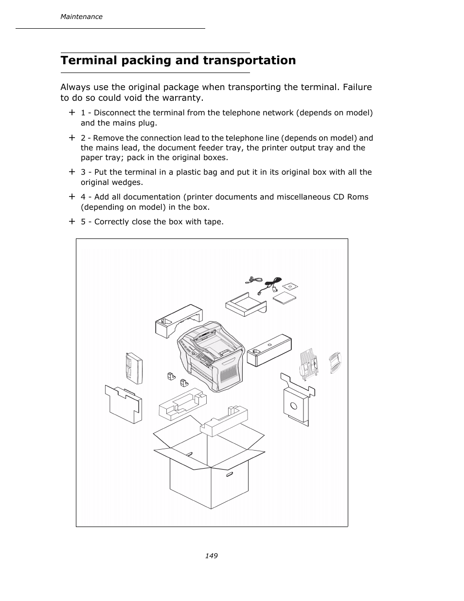 Terminal packing and transportation | Oki B4545 MFP User Manual | Page 148 / 154