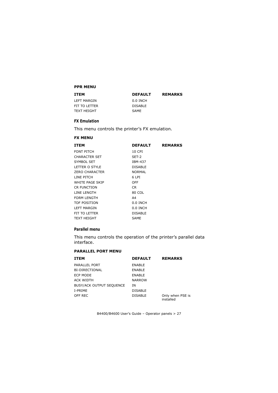 Oki B4400 Series User Manual | Page 27 / 104