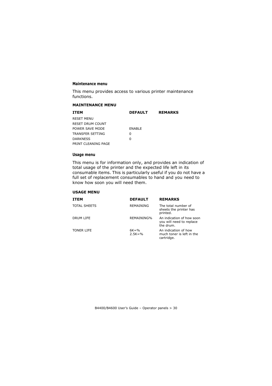 Oki B4400 Series User Manual | Page 30 / 104