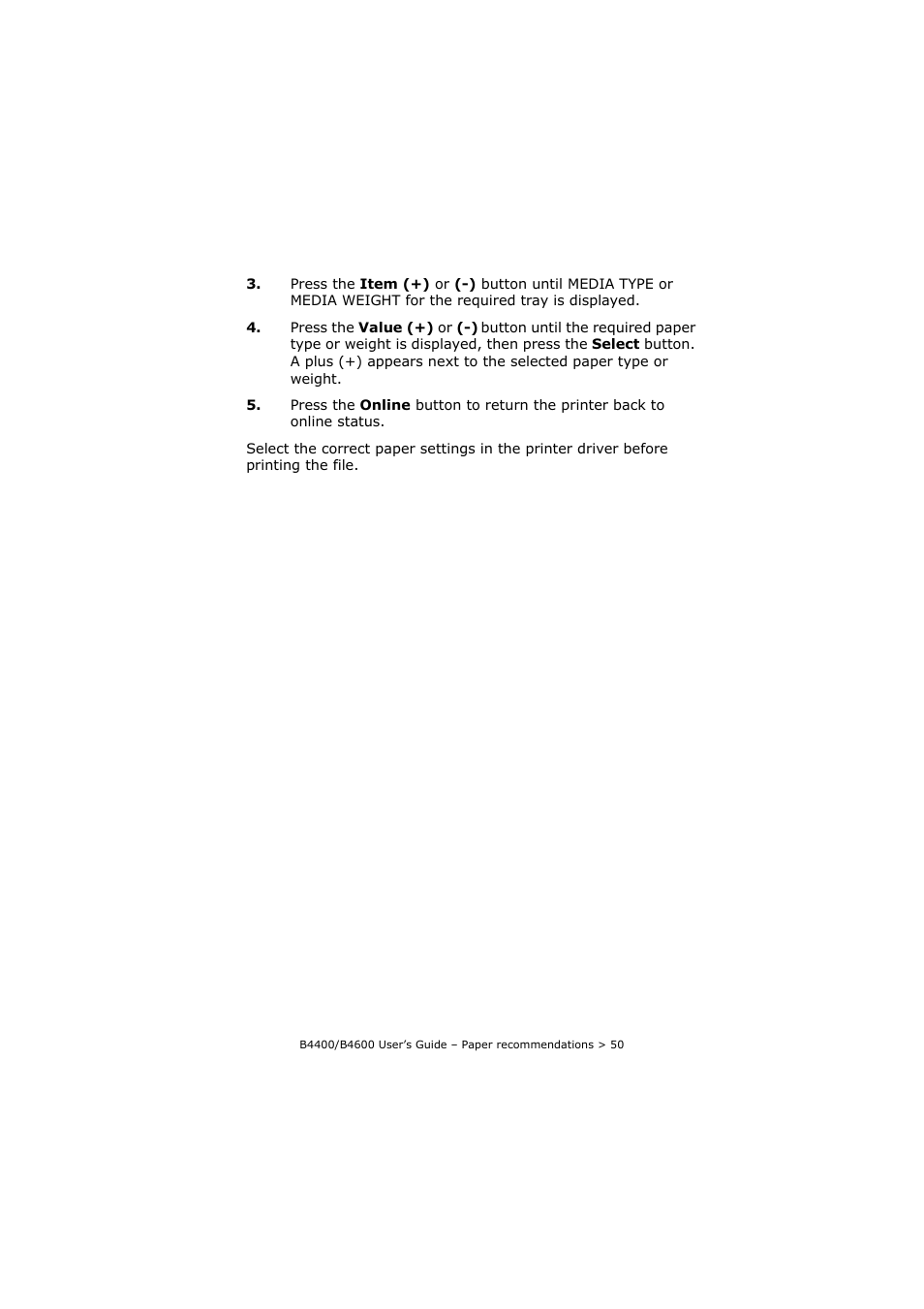 Oki B4400 Series User Manual | Page 50 / 104