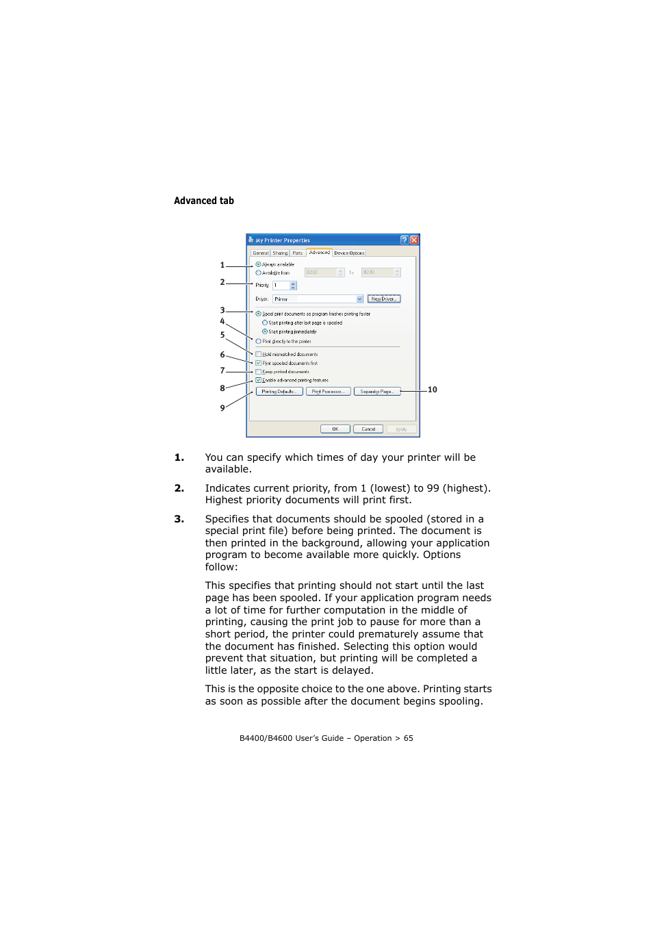 Oki B4400 Series User Manual | Page 65 / 104