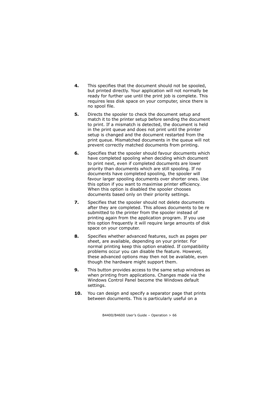 Oki B4400 Series User Manual | Page 66 / 104