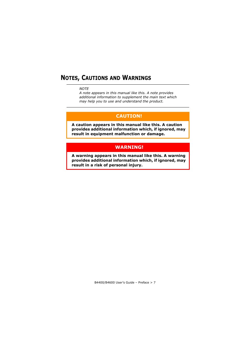 Oki B4400 Series User Manual | Page 7 / 104