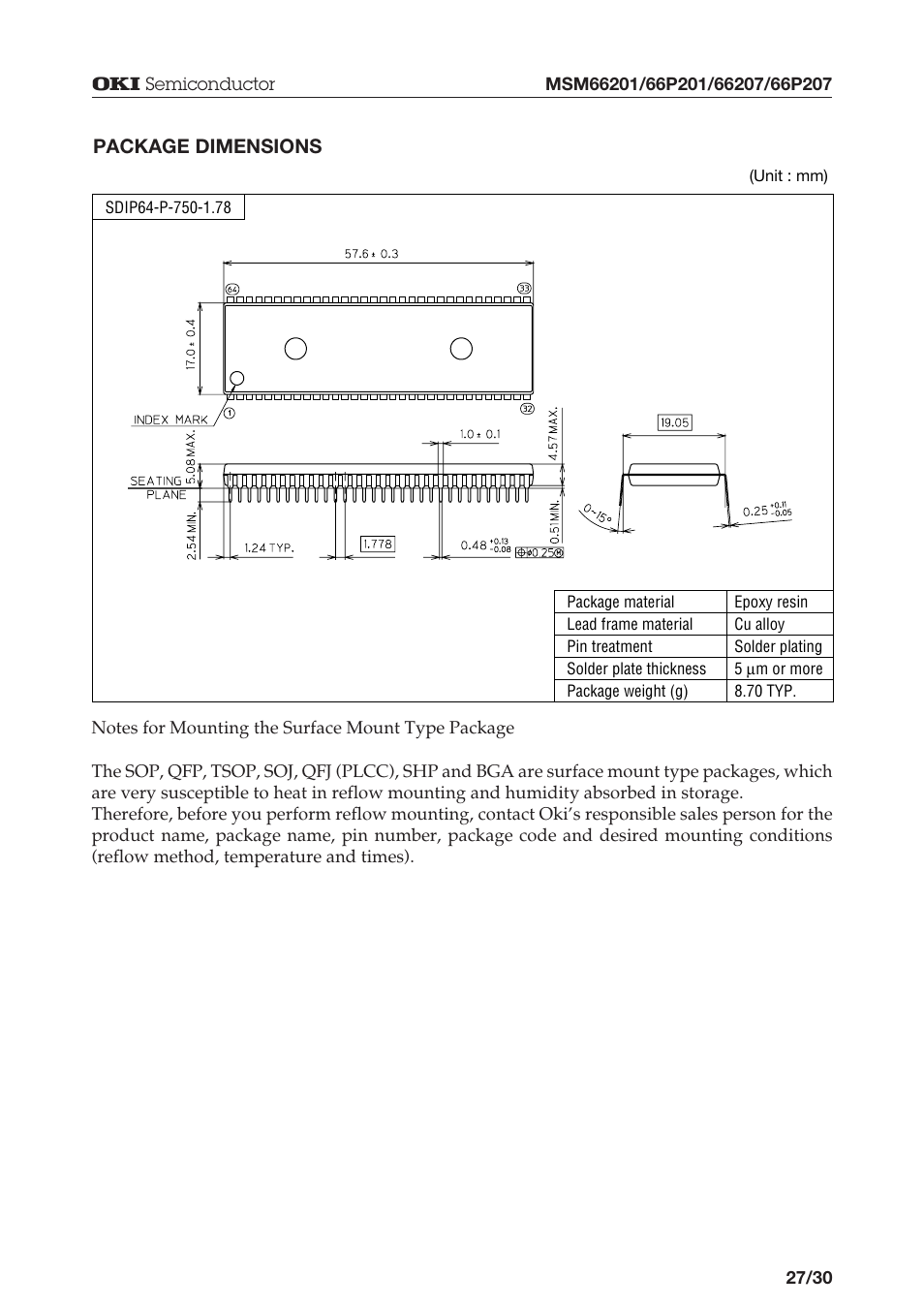 Oki MSM66P201 User Manual | Page 27 / 31