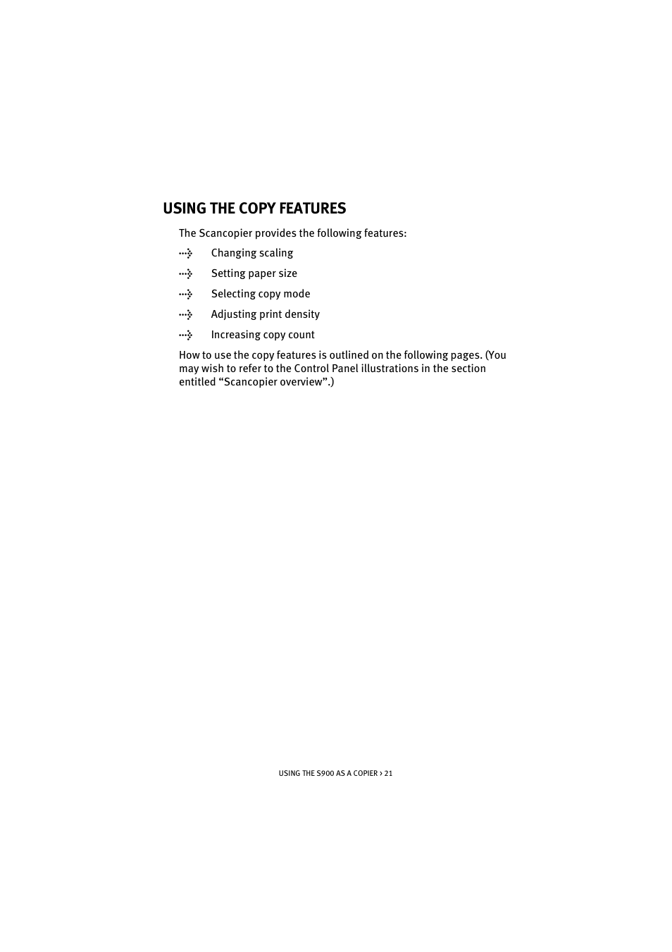 Using the copy features | Oki S900 User Manual | Page 21 / 85