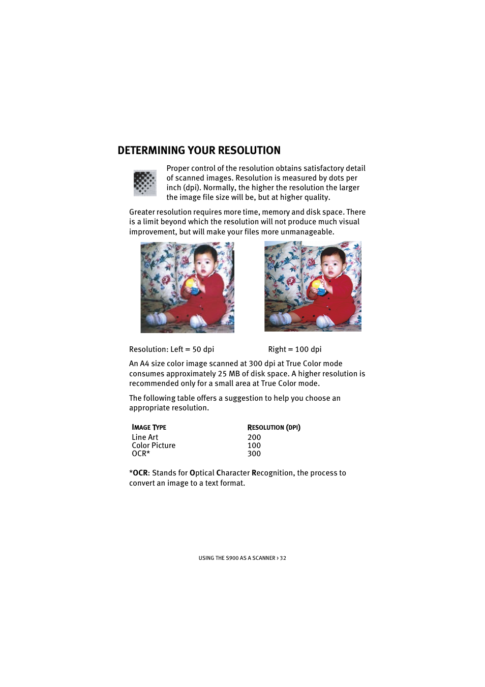 Determining your resolution | Oki S900 User Manual | Page 32 / 85