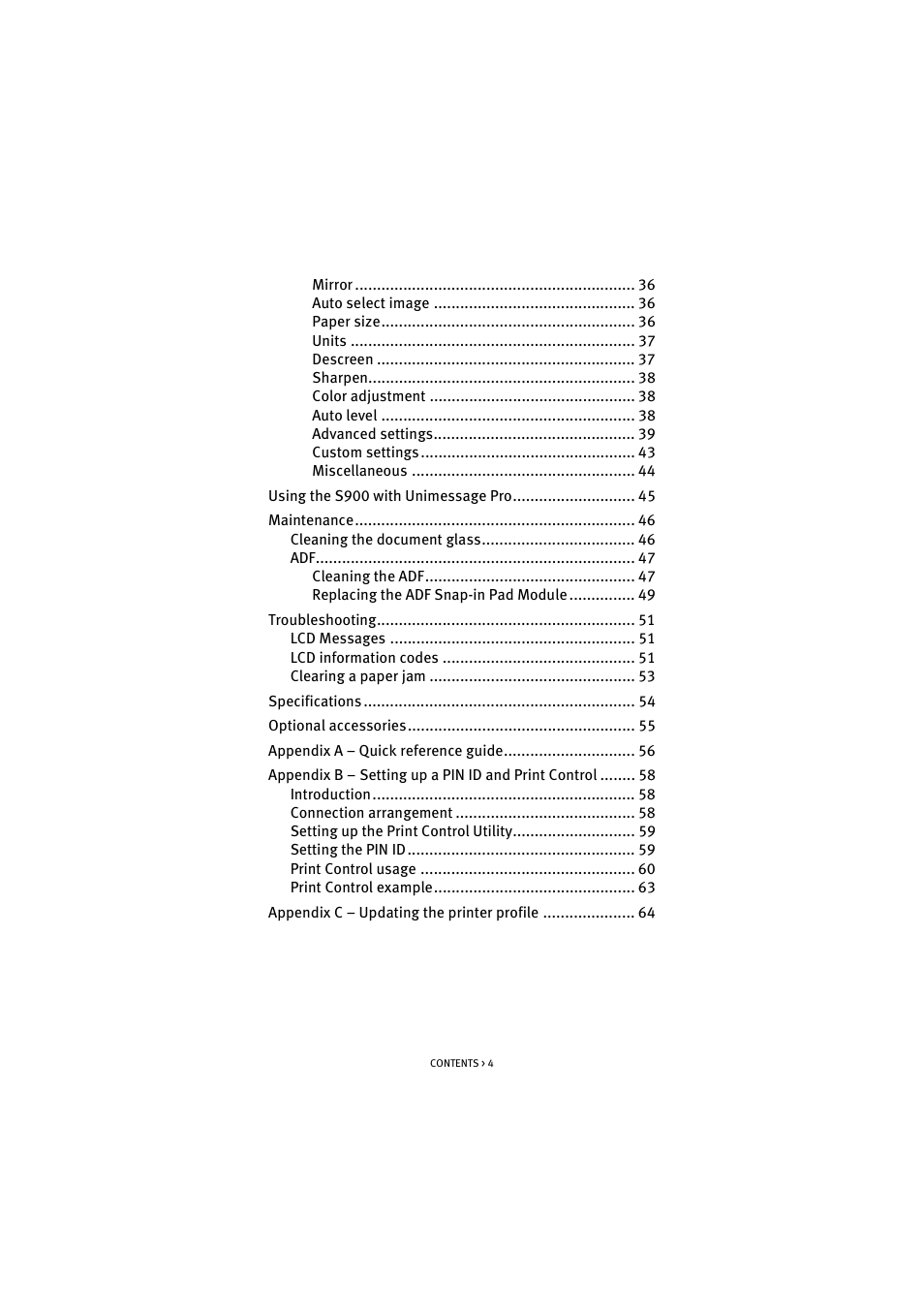 Oki S900 User Manual | Page 4 / 85