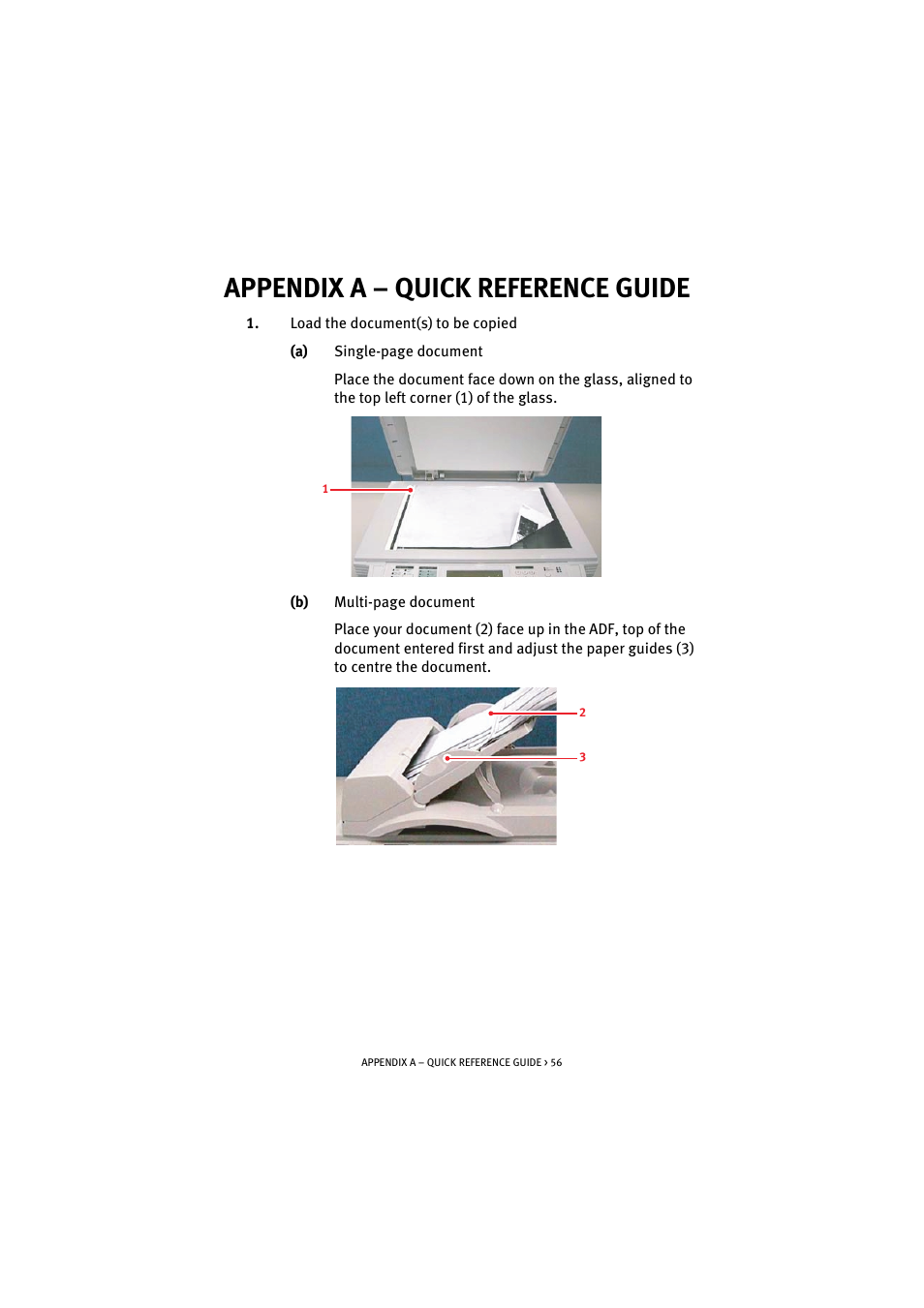 Appendix a – quick reference guide | Oki S900 User Manual | Page 56 / 85
