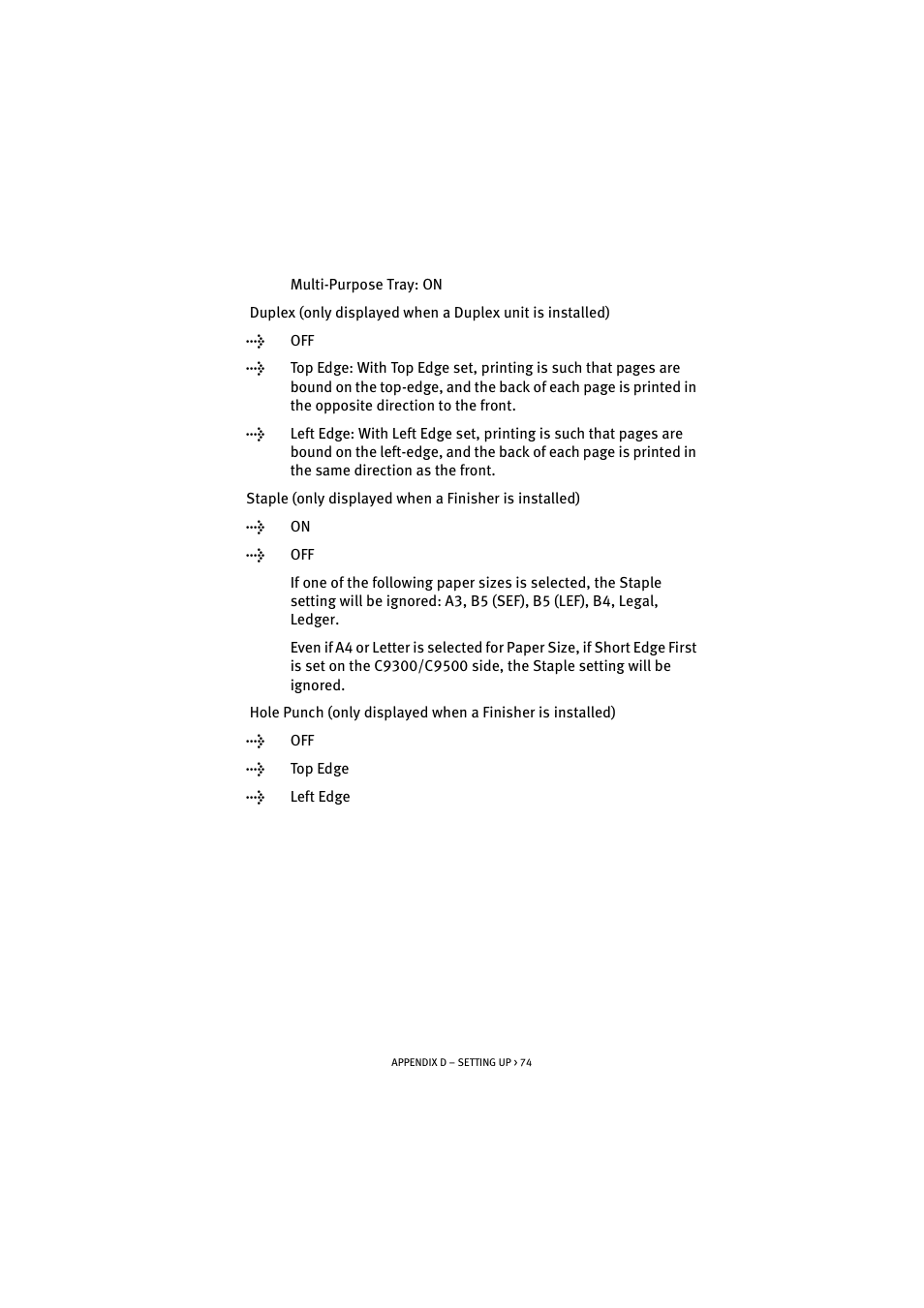 Oki S900 User Manual | Page 74 / 85