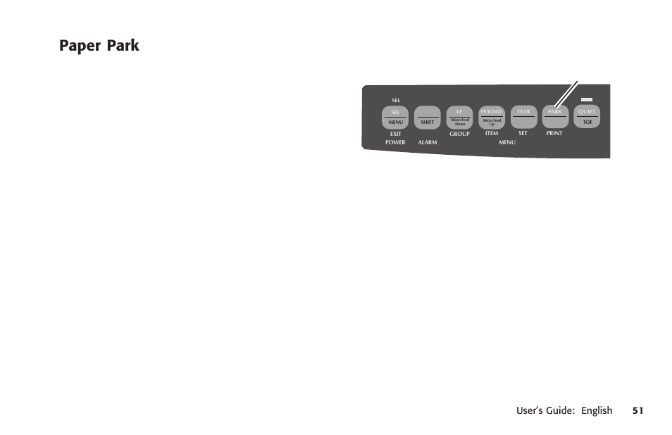 Paper park, Labels | Oki MICROLINE 320 TURBO User Manual | Page 51 / 138