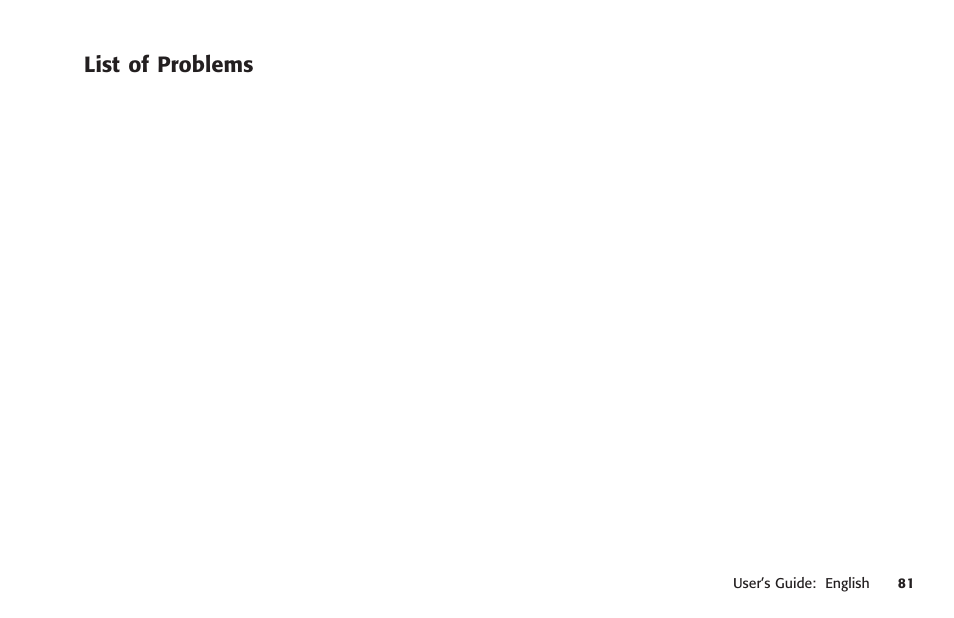 List of problems | Oki MICROLINE 320 TURBO User Manual | Page 81 / 138