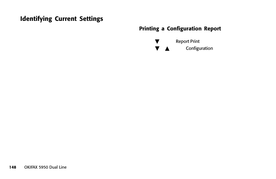 Identifying current settings | Oki FAX 5950 User Manual | Page 162 / 248