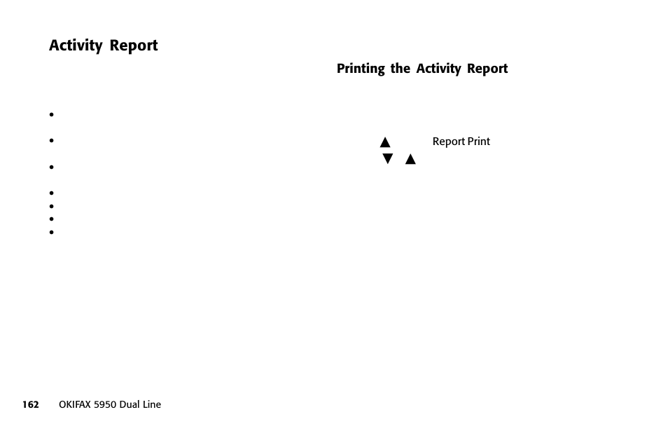 Activity report | Oki FAX 5950 User Manual | Page 176 / 248