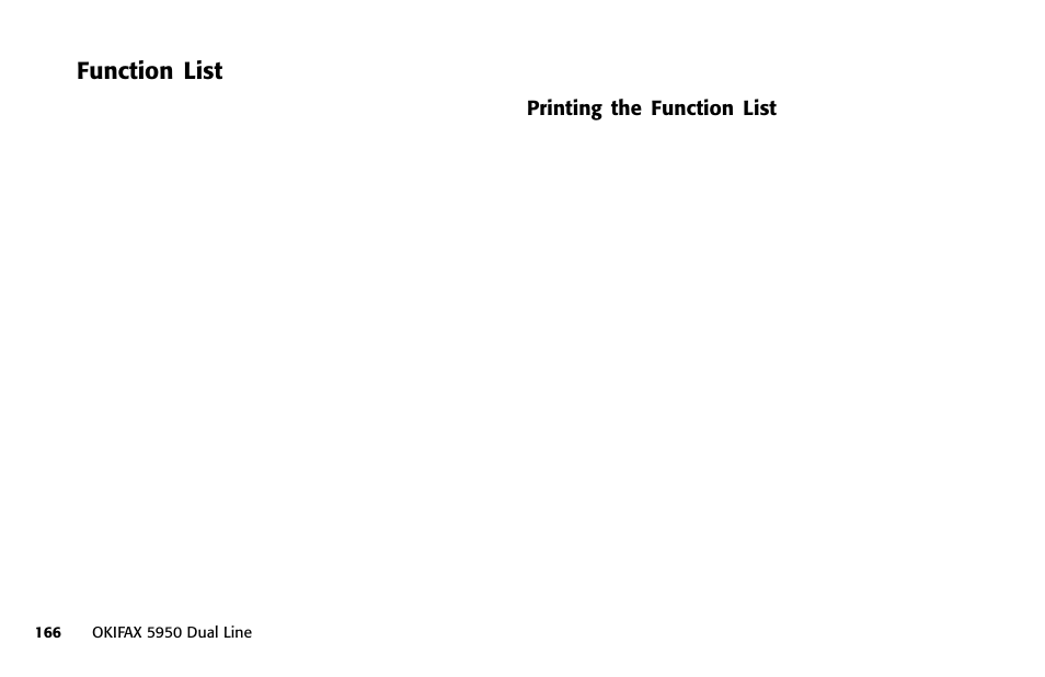 Function list | Oki FAX 5950 User Manual | Page 180 / 248