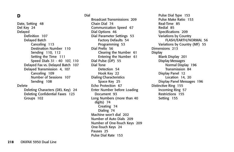 Oki FAX 5950 User Manual | Page 232 / 248