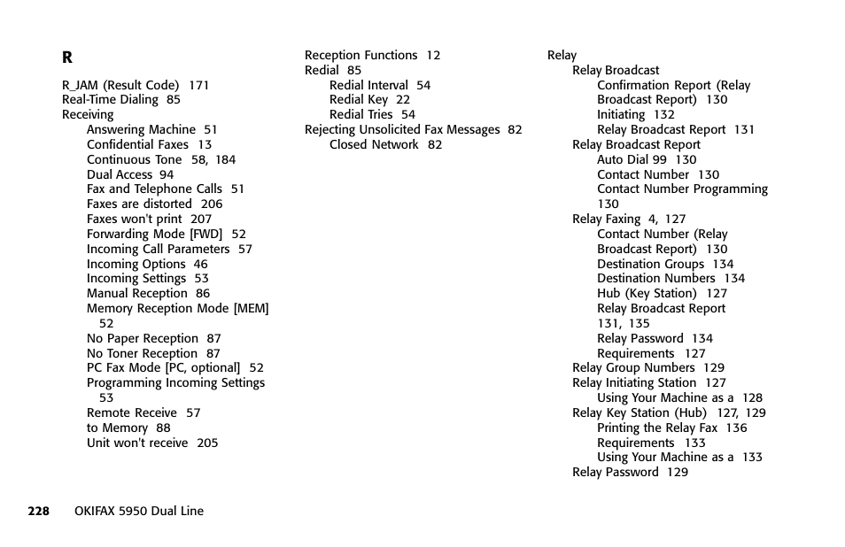 Oki FAX 5950 User Manual | Page 242 / 248