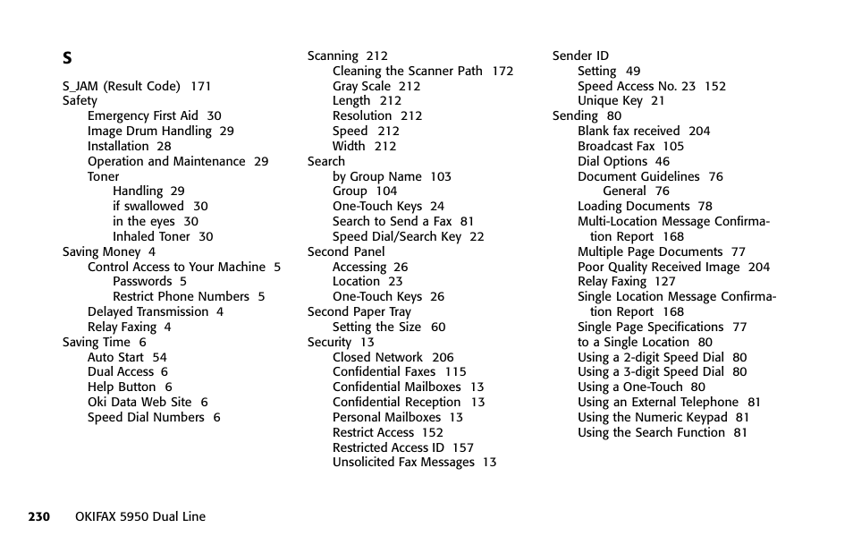 Oki FAX 5950 User Manual | Page 244 / 248