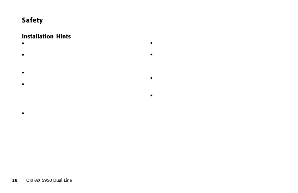 Safety | Oki FAX 5950 User Manual | Page 42 / 248