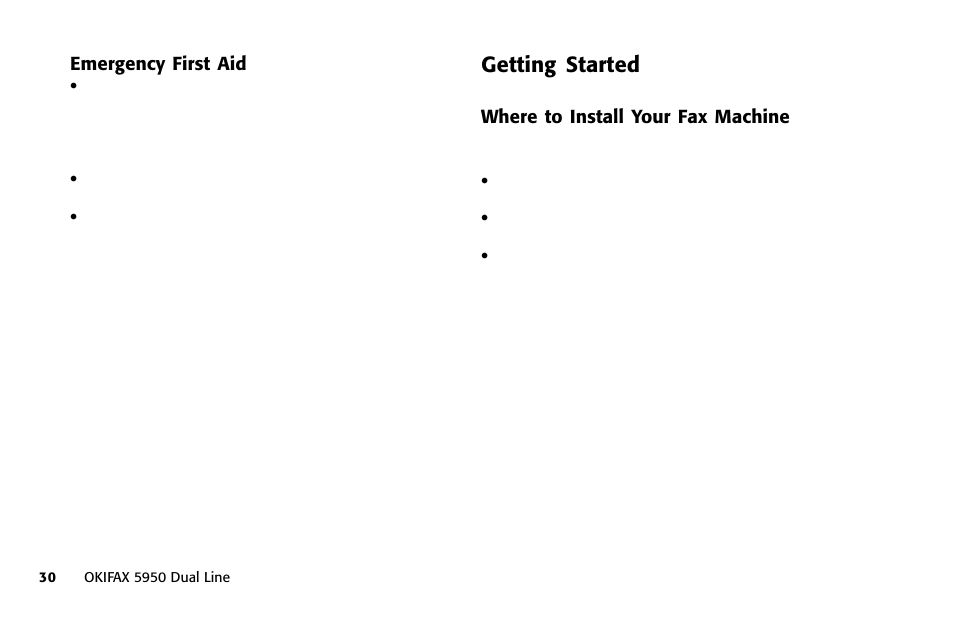 Getting started | Oki FAX 5950 User Manual | Page 44 / 248