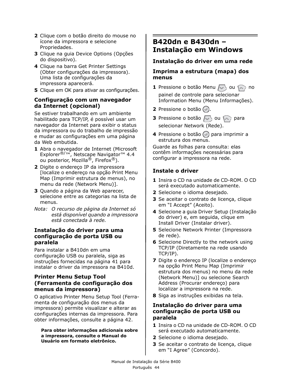 Oki B430DN User Manual | Page 44 / 48