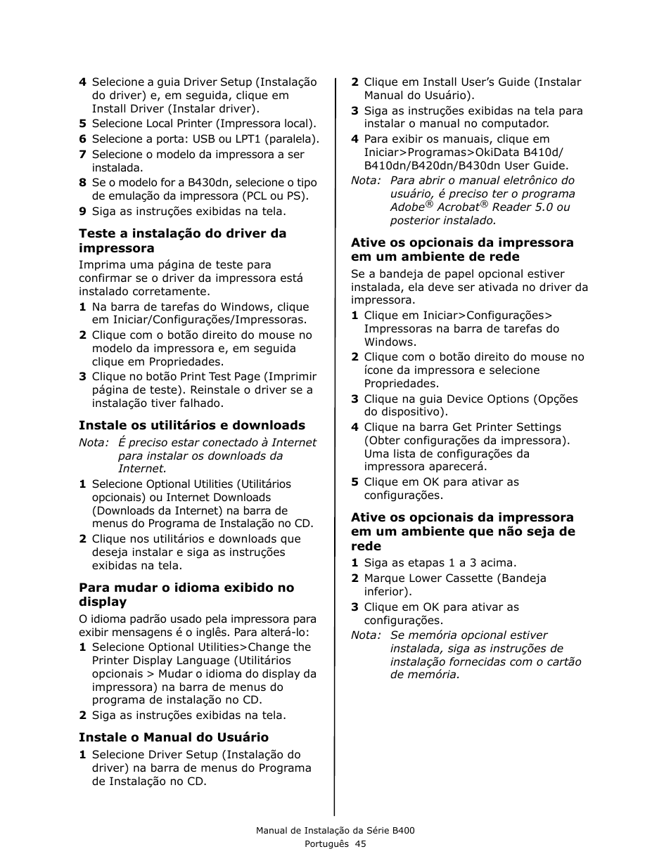 Oki B430DN User Manual | Page 45 / 48
