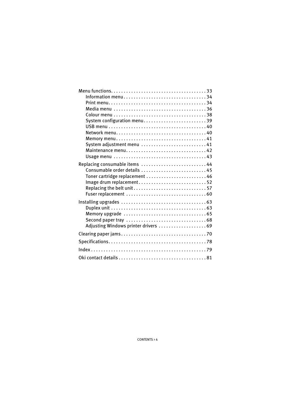 Oki C 5200n User Manual | Page 4 / 82