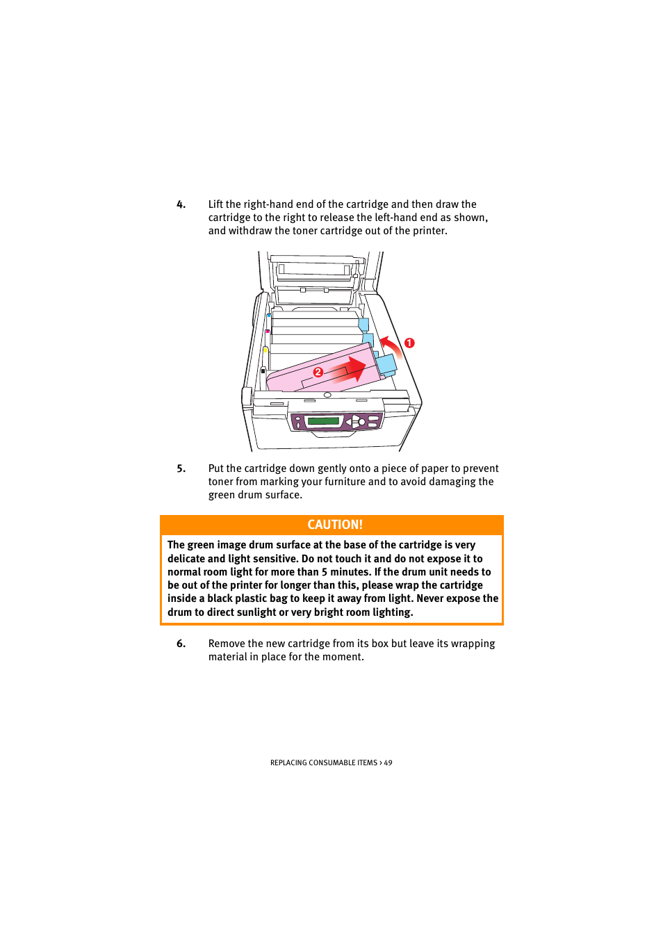 Caution | Oki C 5200n User Manual | Page 49 / 82