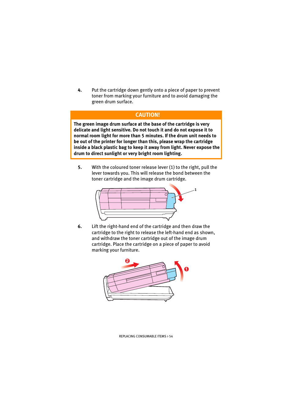 Caution | Oki C 5200n User Manual | Page 54 / 82