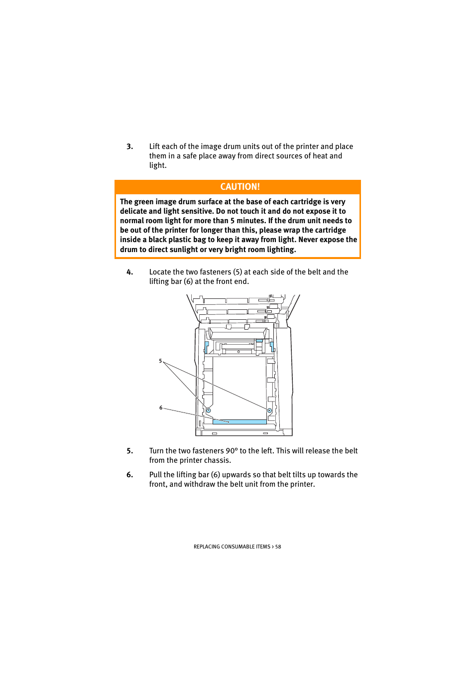 Caution | Oki C 5200n User Manual | Page 58 / 82