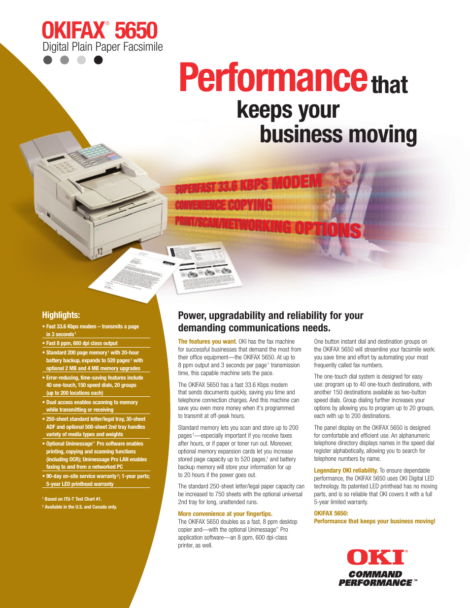 Oki 5650 User Manual | 2 pages