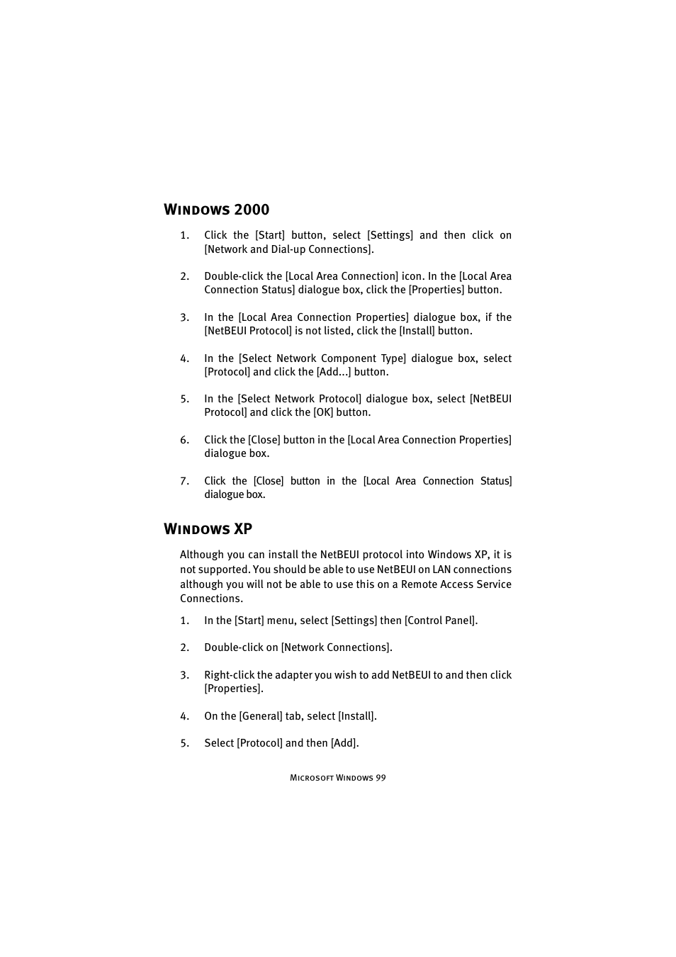 Windows 2000, Windows xp | Oki 7300e User Manual | Page 100 / 141