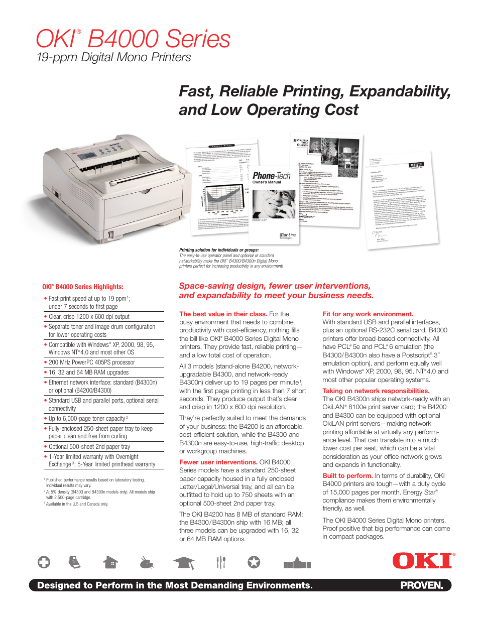 Oki B4000 User Manual | 2 pages