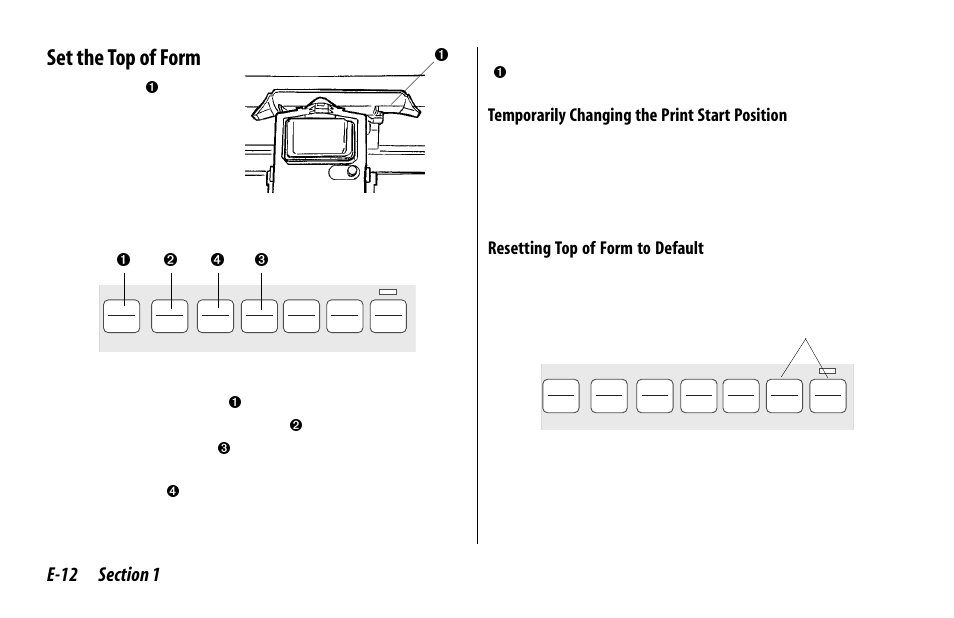 Set the top of form, Temporarily changing the print start position, Resetting top of form to default | Мн к л к | Oki 520 User Manual | Page 19 / 68
