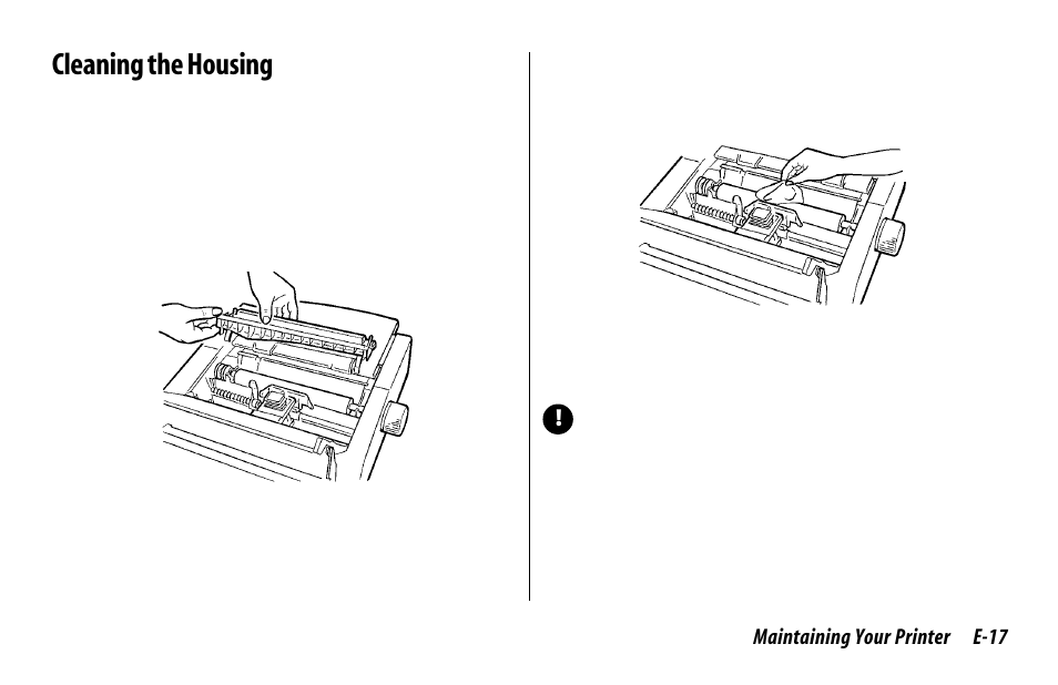 Cleaning the housing | Oki 520 User Manual | Page 24 / 68