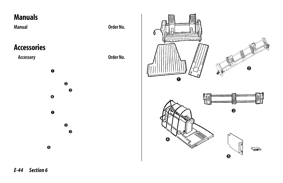 Manuals accessories, Manuals, Accessories | Oki 520 User Manual | Page 51 / 68