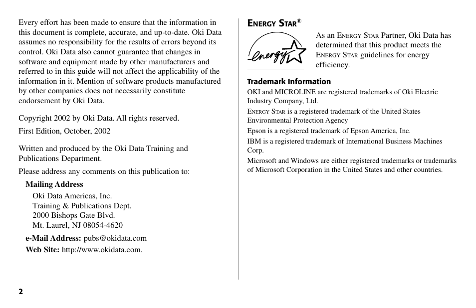 Oki 80 Series User Manual | Page 2 / 97