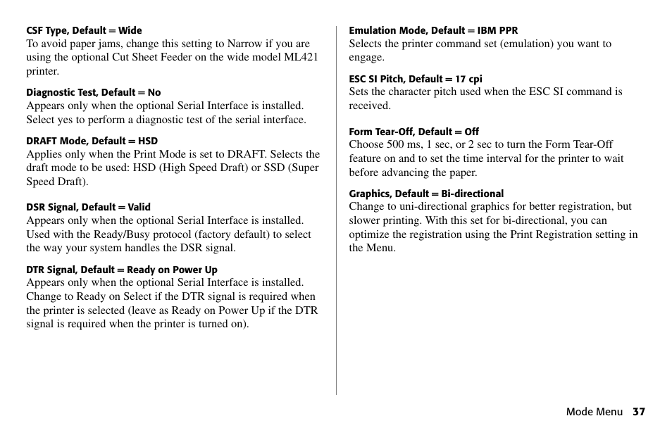 Oki 80 Series User Manual | Page 37 / 97