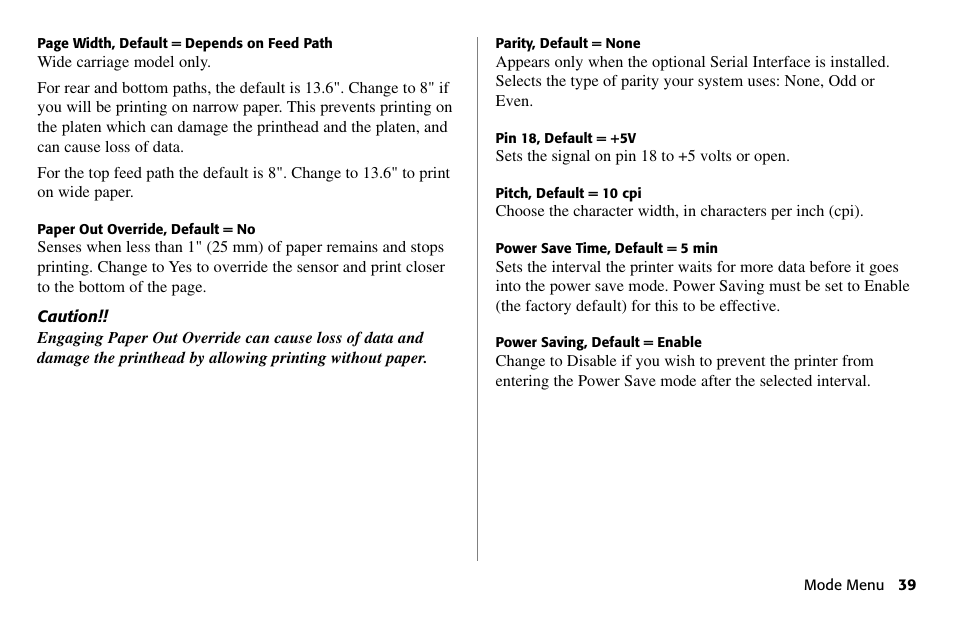 Oki 80 Series User Manual | Page 39 / 97