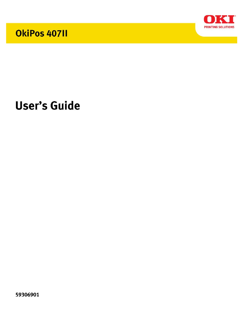 Oki Pos 407II User Manual | 65 pages