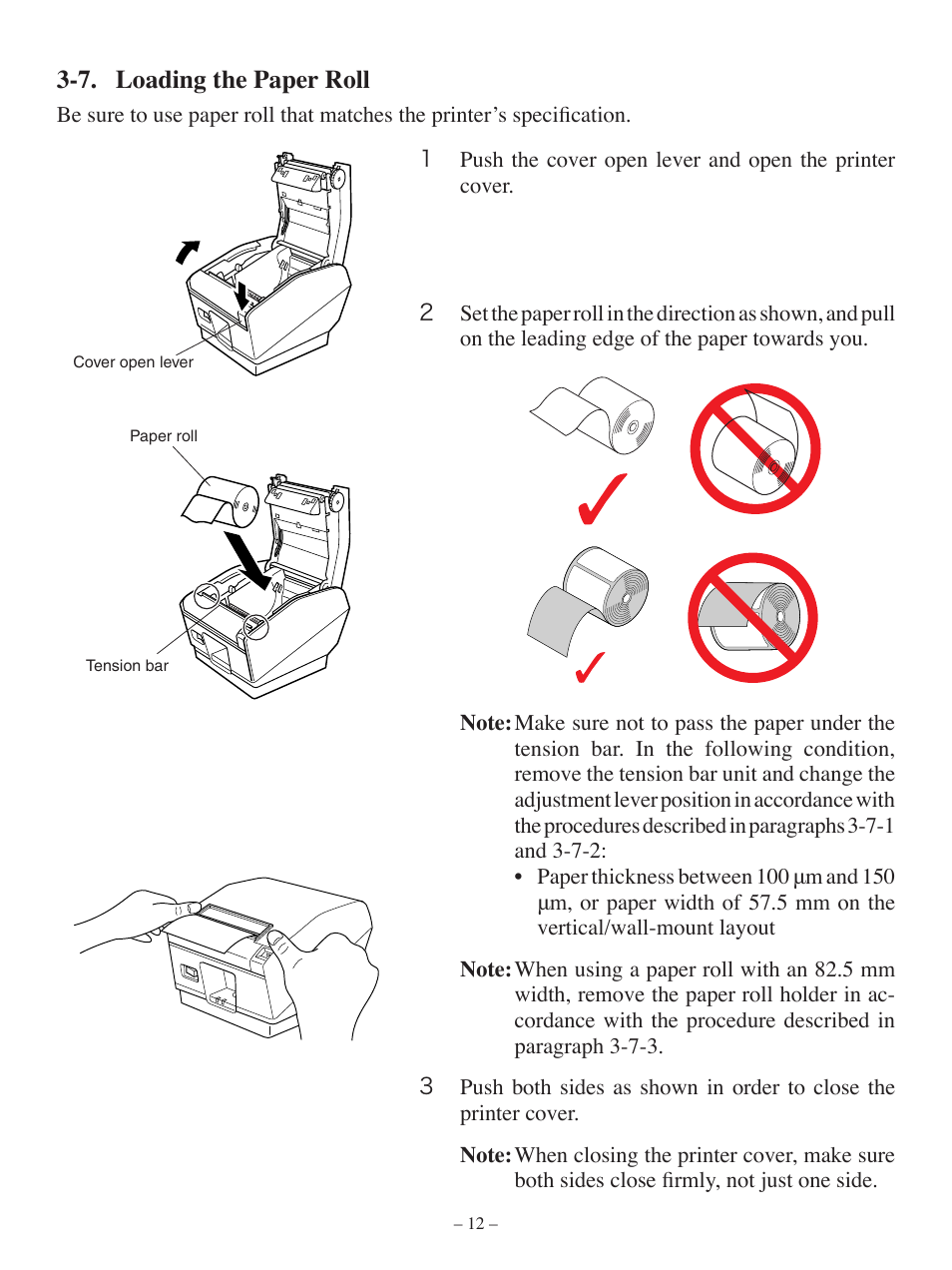 7. loading the paper roll | Oki Pos 407II User Manual | Page 16 / 65