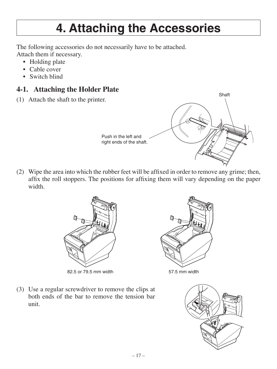 Attaching the accessories | Oki Pos 407II User Manual | Page 21 / 65