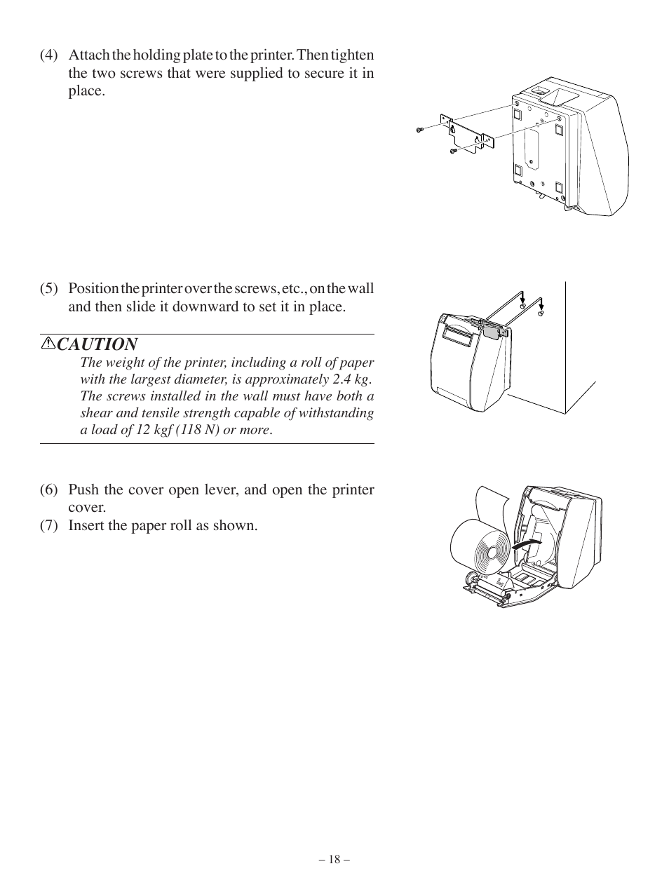 Caution | Oki Pos 407II User Manual | Page 22 / 65