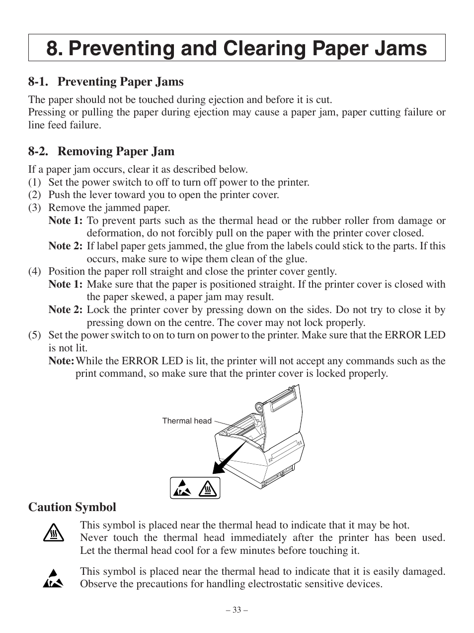 Preventing and clearing paper jams | Oki Pos 407II User Manual | Page 37 / 65